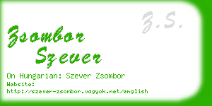 zsombor szever business card